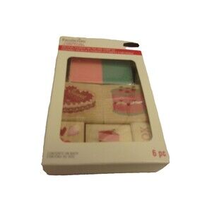 Recollections Valentine's Day Stamp Set Cake Heart XO Pink Blue Ink New